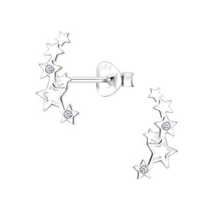 Sterling Silver Star Ear Studs