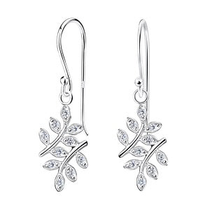 Sterling Silver Olive Leaf Earrings