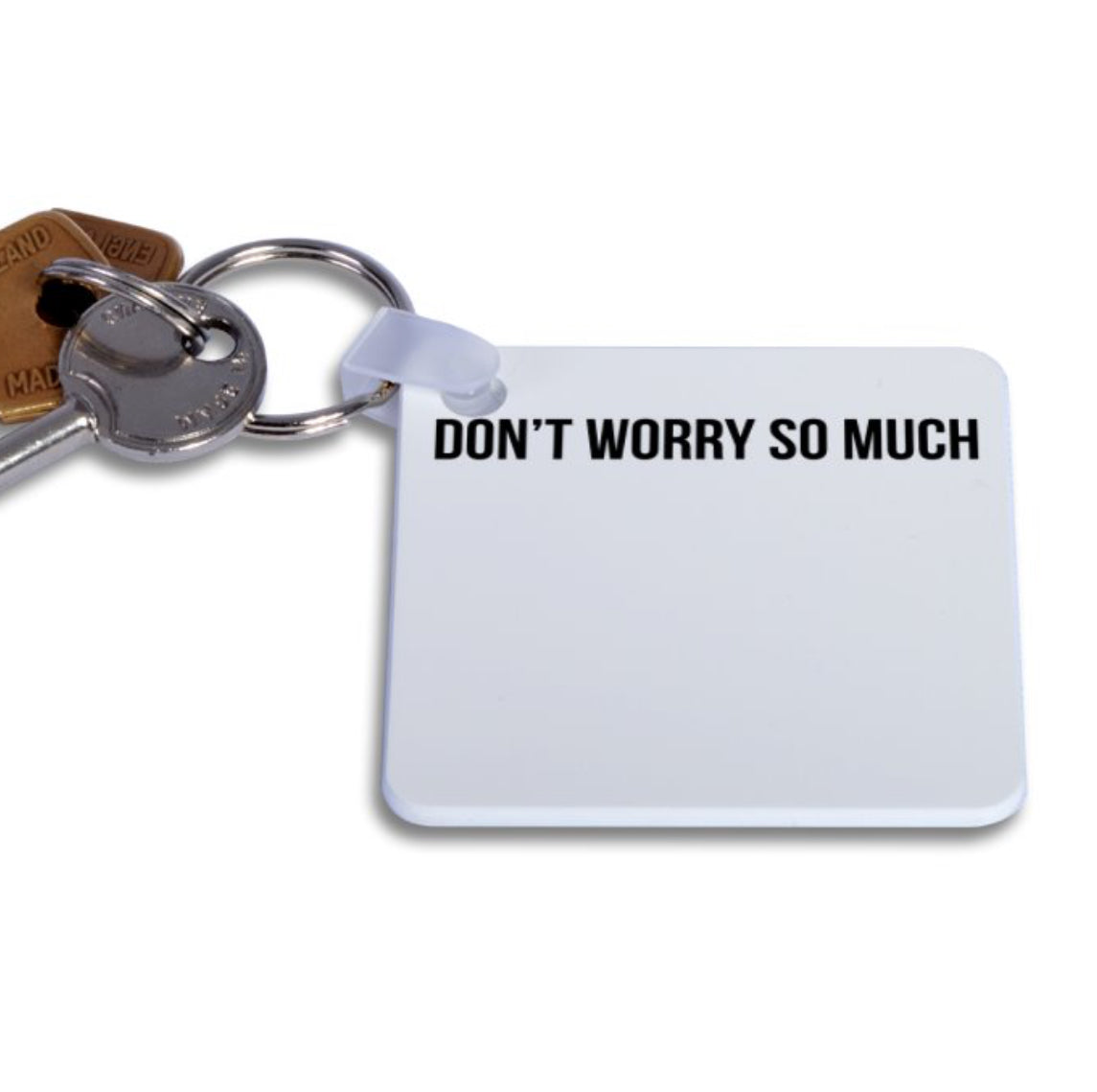 Pre order - ‘Don’t worry so much’ Dusty keyring