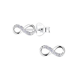 Sterling Silver Infinity Ear Studs