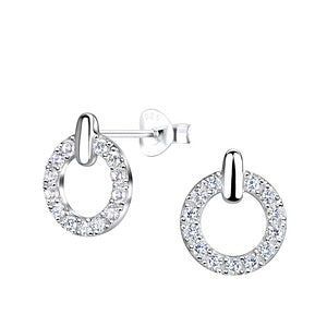 Sterling Silver Geometric Ear Studs