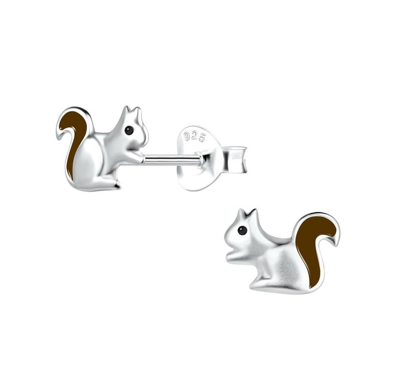 Sterling Silver Squirrel stud earrings
