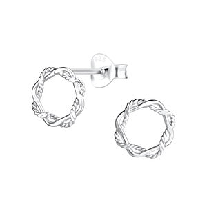 Sterling Silver Twisted Ear Studs