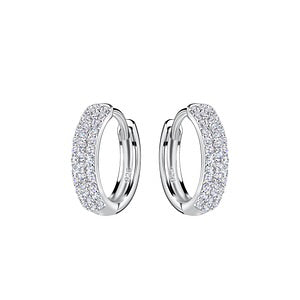 15mm Sterling Silver Huggie Earrings