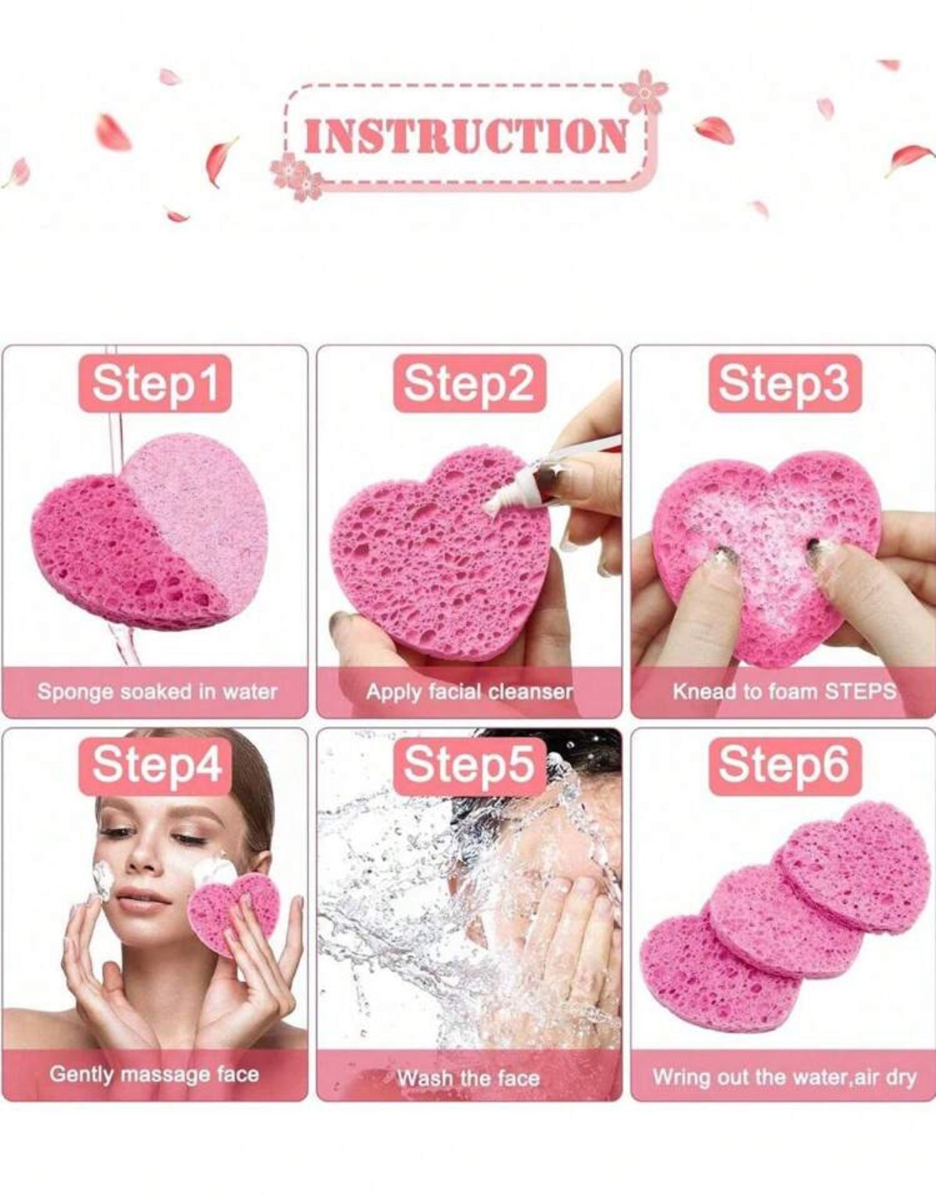 10pcs facial sponges