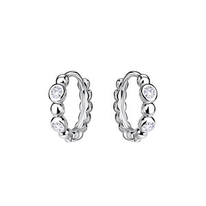 11mm Sterling Silver Ball Huggie Earrings