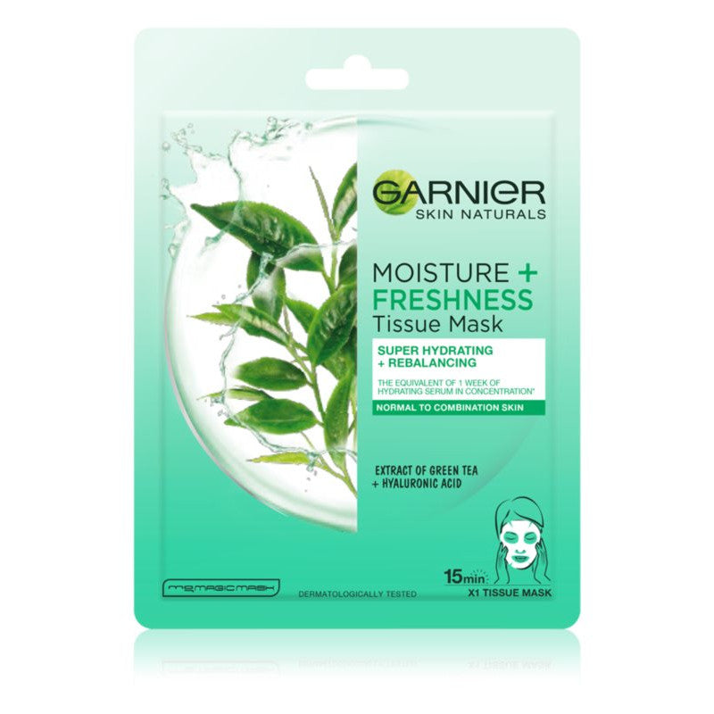 Garnier Moisture Bomb Green Tea Super Hydrating Re-Balancing Sheet Mask